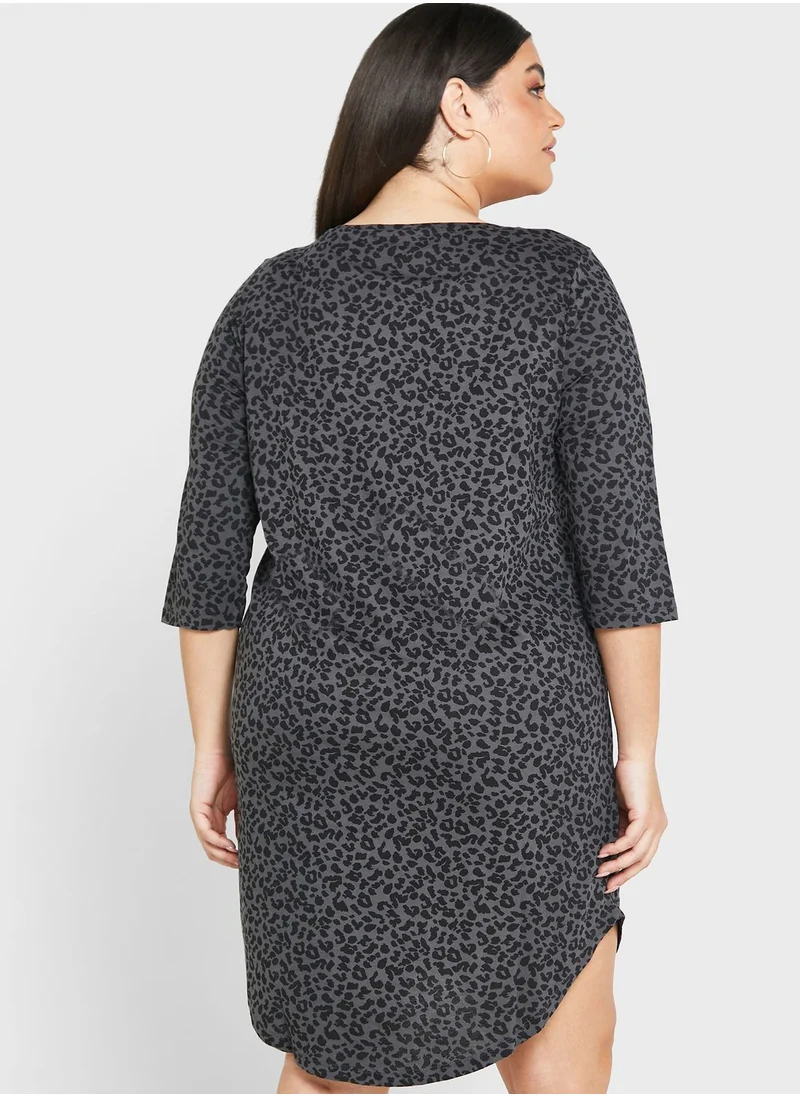 Only Carmakoma Printed Knitted Dress