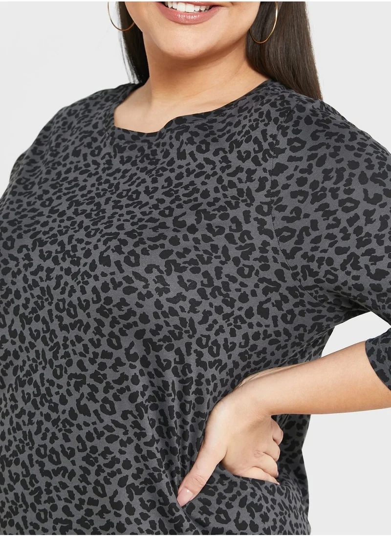 Only Carmakoma Printed Knitted Dress