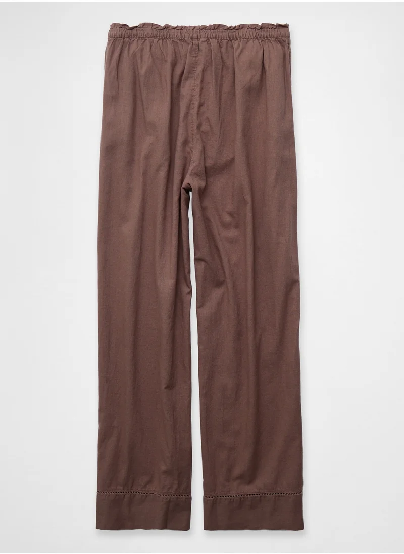 امريكان ايجل AE High-Waisted Linen-Blend Pull-On Pant
