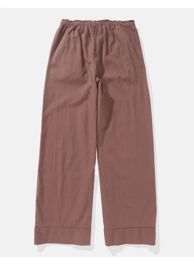 American Eagle AE High-Waisted Linen-Blend Pull-On Pant