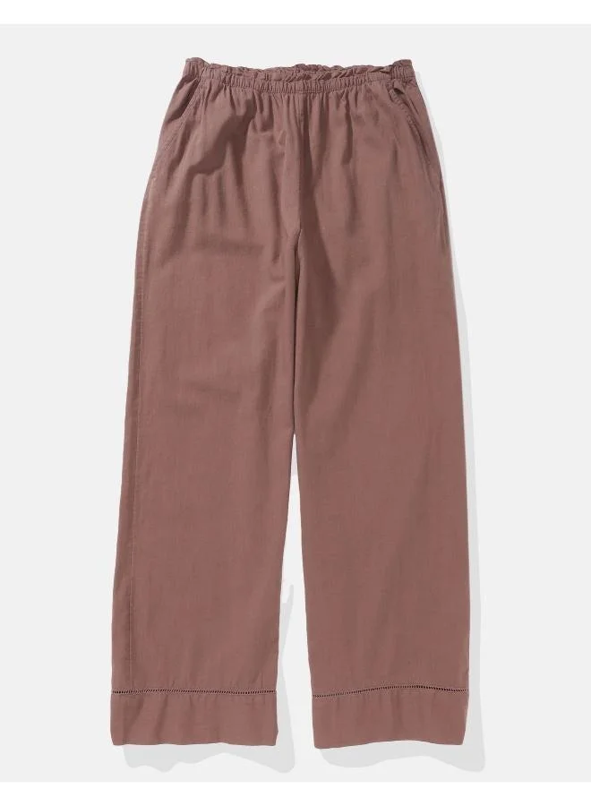 American Eagle AE High-Waisted Linen-Blend Pull-On Pant