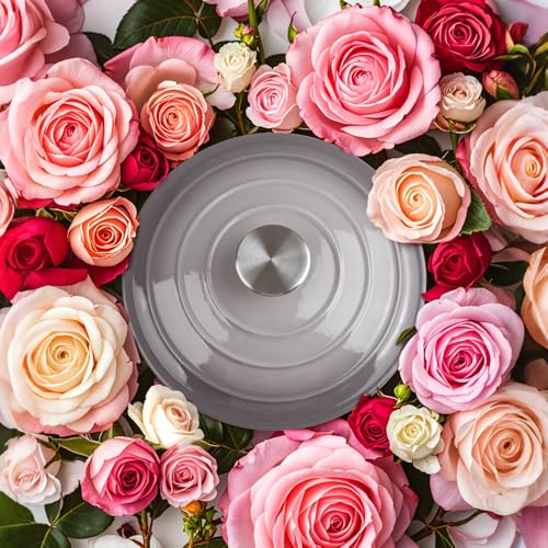 Alathote 6 Quart Dutch Oven Enameled Cast Iron with Lid - Big Dual Handles - Oven Safe up to 500°F - Classic Round Pot for Versatile Cooking (Light Gray, 6 QT) - Image 2