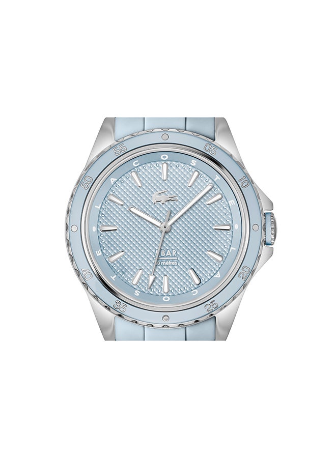 LACOSTE ساعة لاغوست الدائرية التناظرية للنساء بحالة زرقاء فاتحة - 2001426 - Image 4