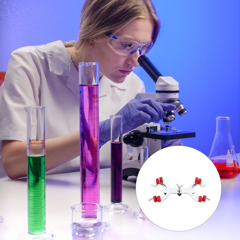 jojofuny Aluminum Burette Clamp Double Buret Holder Titration Clip Laboratory Test Tube Clamp for School Experiment Supplies - Image 5