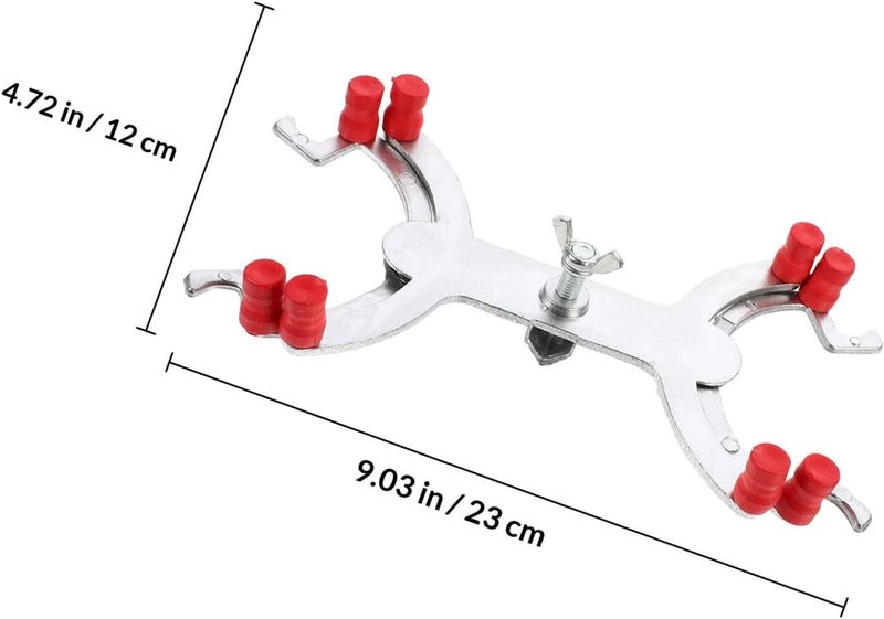 jojofuny Aluminum Burette Clamp Double Buret Holder Titration Clip Laboratory Test Tube Clamp for School Experiment Supplies - Image 2