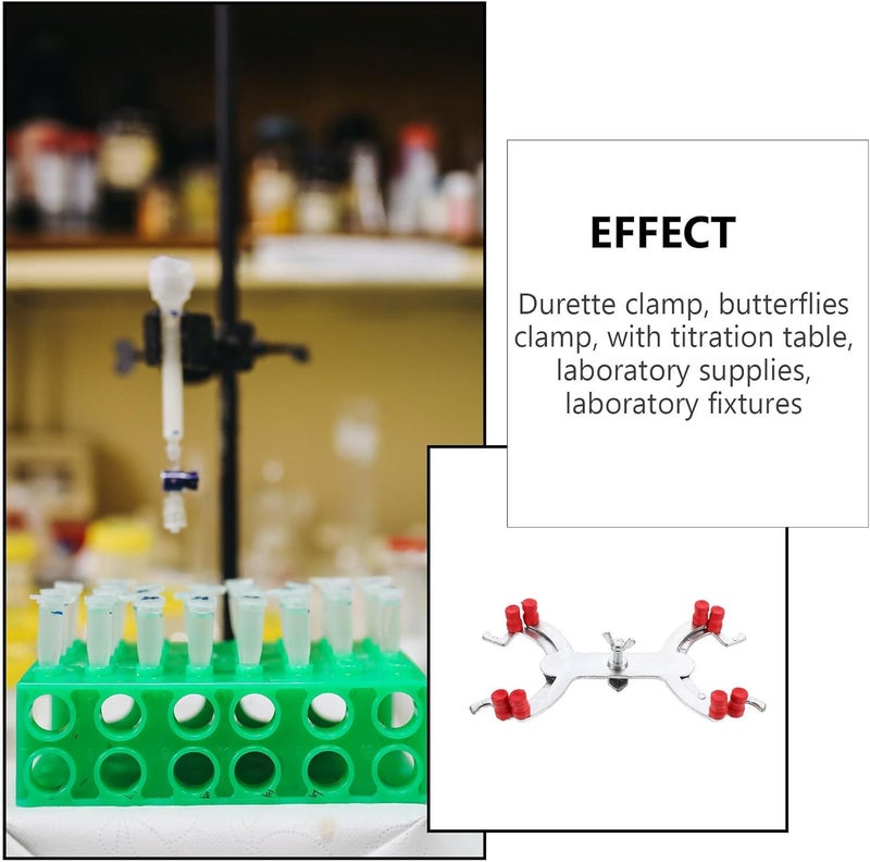 jojofuny Aluminum Burette Clamp Double Buret Holder Titration Clip Laboratory Test Tube Clamp for School Experiment Supplies - Image 3