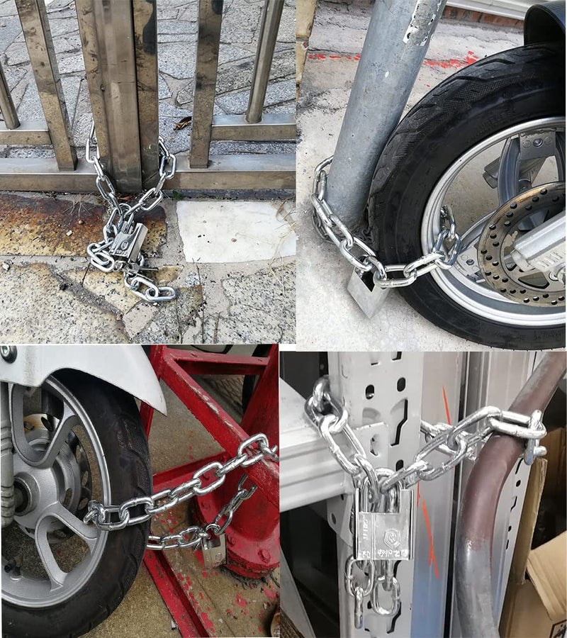 Wanlian Safety Chain Lock With 8 Mm Thick Hardened Special Steel Round Chain Lock Cycling Chain Locks Motorcycle Lock Suitable For Electric Bicycles Bicycles And Motorcycles (Chain Locks) - Image 5
