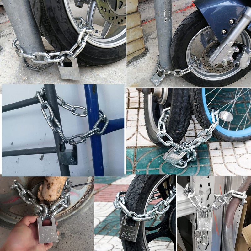 Wanlian Safety Chain Lock With 8 Mm Thick Hardened Special Steel Round Chain Lock Cycling Chain Locks Motorcycle Lock Suitable For Electric Bicycles Bicycles And Motorcycles (Chain Locks) - Image 4