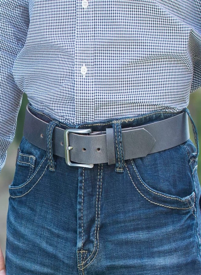 Nickel Smart Smoky Mountain Distressed Gray Leather Belt - 38" - Image 3