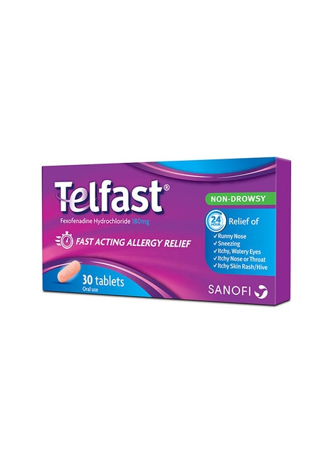 Telfast 180Mg Tablets 30 Count
