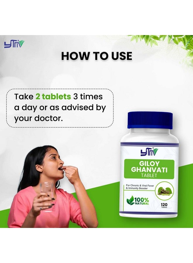 YTM Giloy Ghanvati | Immunity Booster & Fever Relief Tablets - Image 3