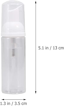 Healifty 12pc Plastic Foam Dispenser Bottle Refillable Empty Hand Soap Shampoo Bottle Cosmetic Container for Travel Vacation Camping 50ml White - Image 2