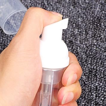 Healifty 12pc Plastic Foam Dispenser Bottle Refillable Empty Hand Soap Shampoo Bottle Cosmetic Container for Travel Vacation Camping 50ml White - Image 4