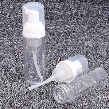 Healifty 12pc Plastic Foam Dispenser Bottle Refillable Empty Hand Soap Shampoo Bottle Cosmetic Container for Travel Vacation Camping 50ml White - Image 5
