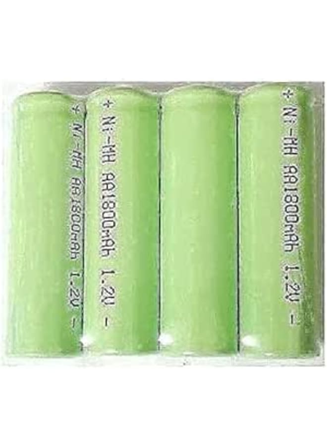 Rechargeable Batteries - AA- 1.2V - NI-MH (Set of 4,1800mAh)
