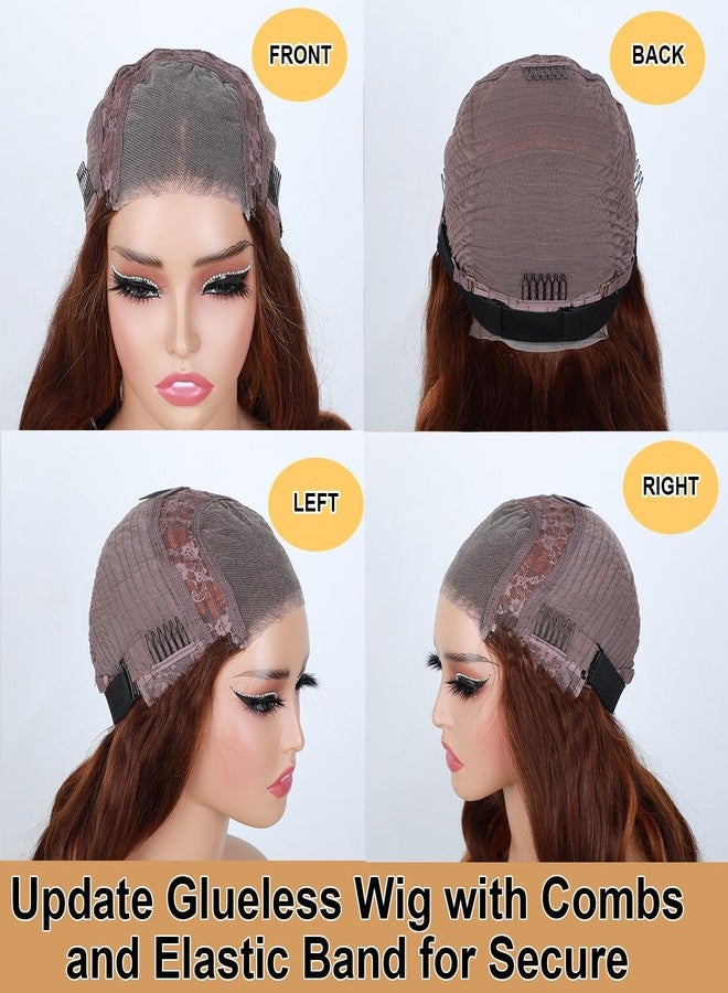 Domiso Ombre Honey Blonde Lace Front Wigs Human Hair Brown Blonde Minxed Body Wave Wear and Go Glueless Wigs Human Hair Pre Plucked Pre Cut 180% Density Brazlian Wig for Beginners 20 Inch - Image 5