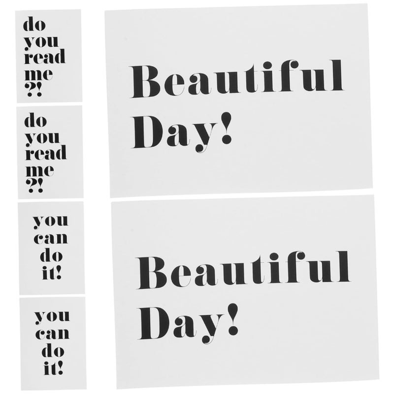 Ciieeo 6Pcs English Backdrop Cards Reusable Props For Wedding Party Food Photography - Image 2