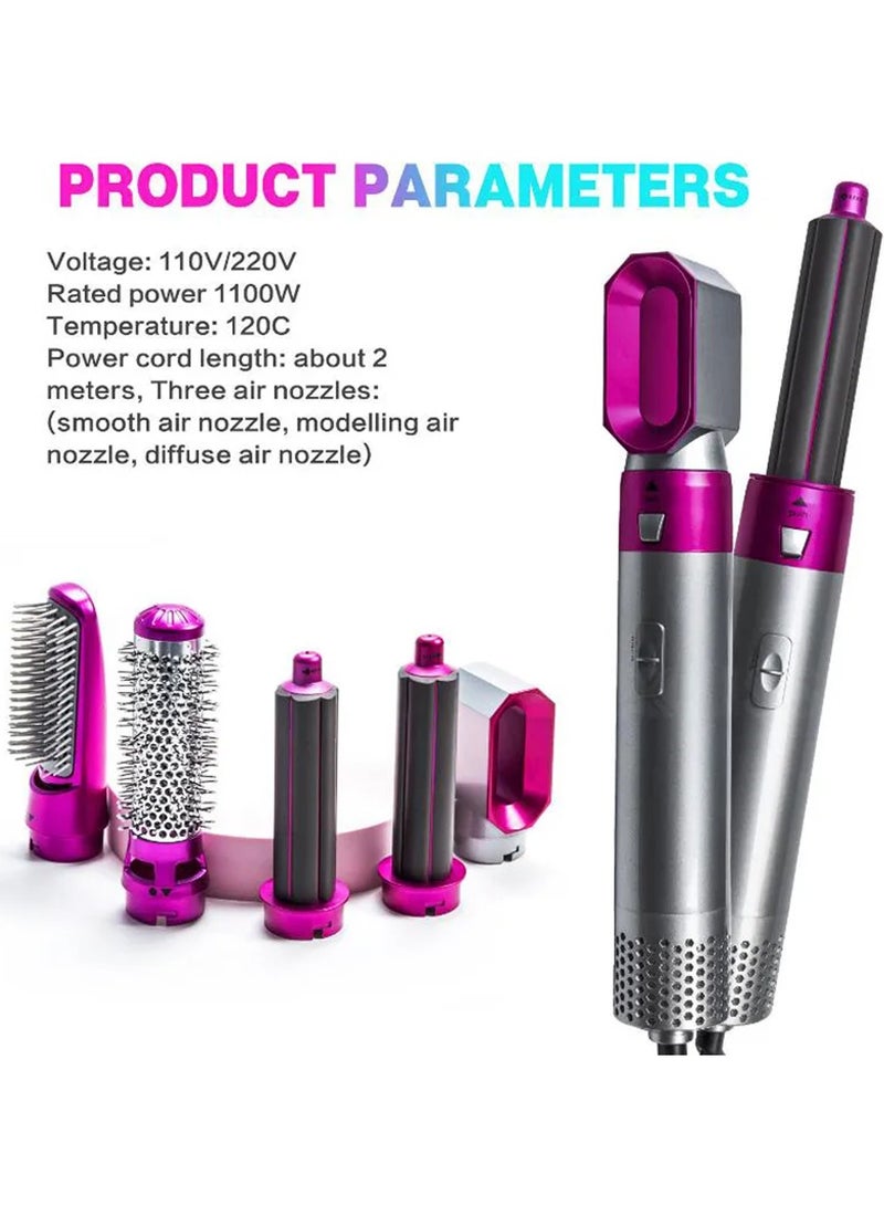 general 5 In 1 Multi Functional Hair Curler Comb Hot Air Styler Curler Straightening Curling Styling Brush Tool - Image 2