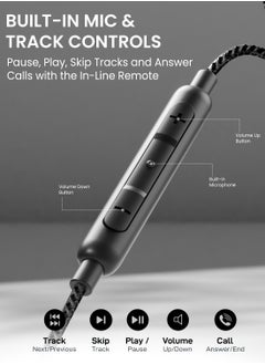Remson [Apple MFi Certified] Remson Wired Stereo Earphones MFi Lightning Connector Headphones/Earphones/Earbuds Hi-Fi with In-Line Remote Compatible for iPhone 14 13 12 11 Pro Max iPhone XS Max - Black  - Image 3