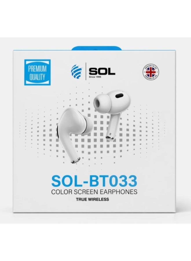 SOL-BT033 | True Wireless Earphones Premium Sound | Bluetooth 5.3 | Touch Control | Built-in Mic - Image 2