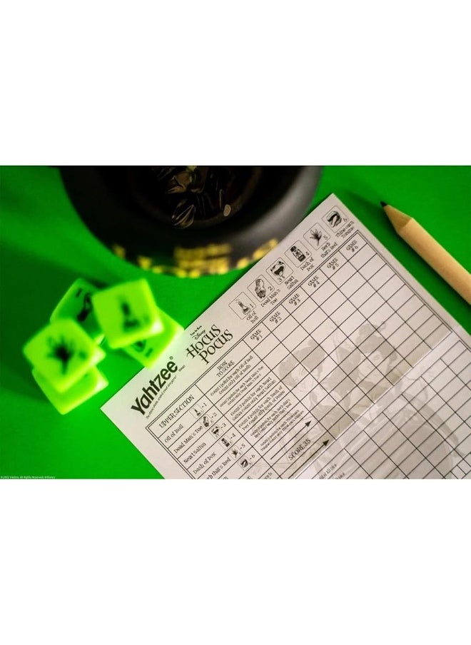 USAopoly YAHTZEE Disney Hocus Pocus  Collectible Witchs Caldron Dice Cup  Classic Family Dice Game Based on Disney Film  Great for Family Game Night  OfficiallyLicensed Disney Game  Merchandise  - Image 2