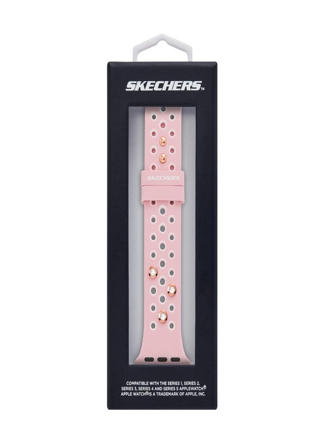Skechers Watch Band for Apple Watch, Band for 38/40/41mm Apple Watch - Straps for Apple Watch Series 8/7/6/5/4/3/2/1/SE, Blush Charms, One Size, Custom - Image 3
