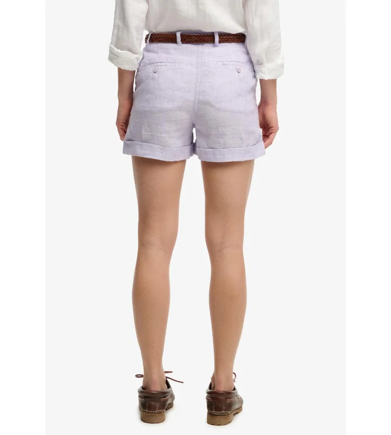 سوبر دراي Mid Rise Linen Shorts