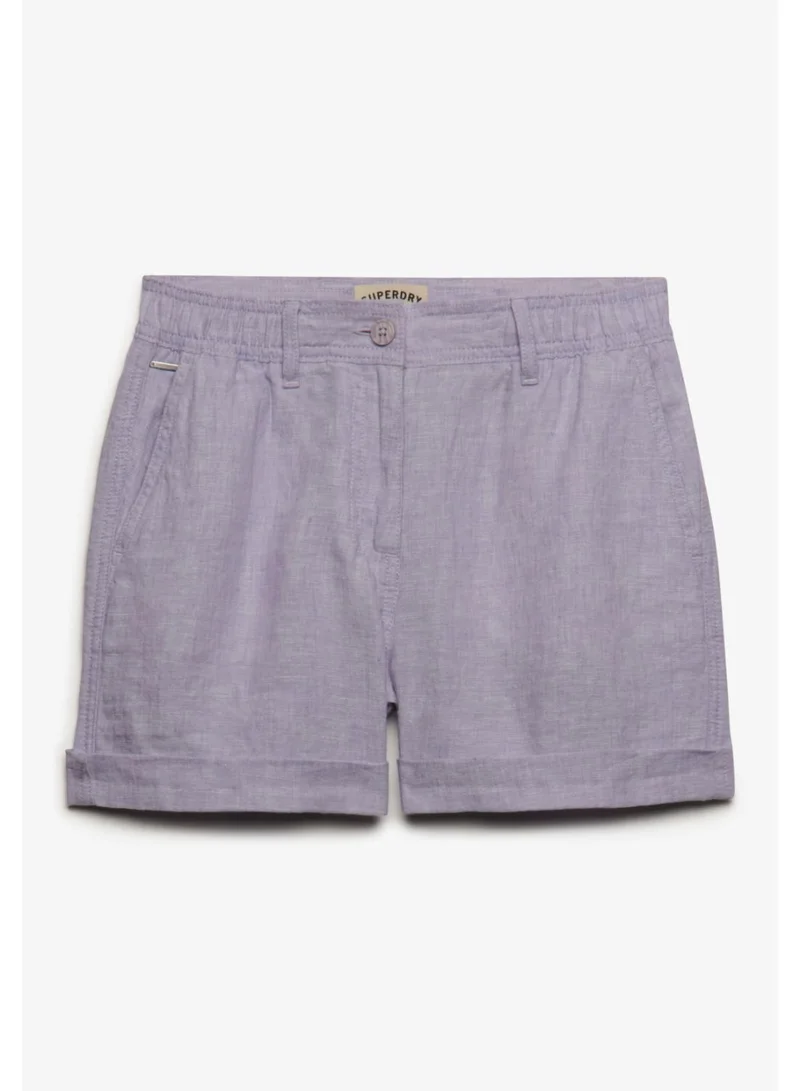 سوبر دراي Mid Rise Linen Shorts