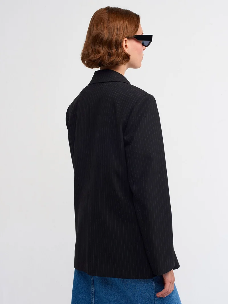 Dilvin 60713 Blazer Jacket-Black