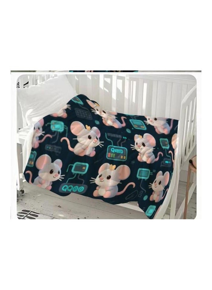 عام بطانية رقيقة من الفانيلا (دافئة ومريحة، ومناسبة للنوم واستخدام الألعاب وإزالة الغبار ومقاومة للرمل) 150 سم * 200 سم - 1021 - Image 3