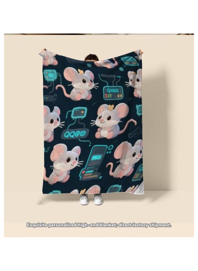 عام بطانية رقيقة من الفانيلا (دافئة ومريحة، ومناسبة للنوم واستخدام الألعاب وإزالة الغبار ومقاومة للرمل) 150 سم * 200 سم - 1021 - Image 4