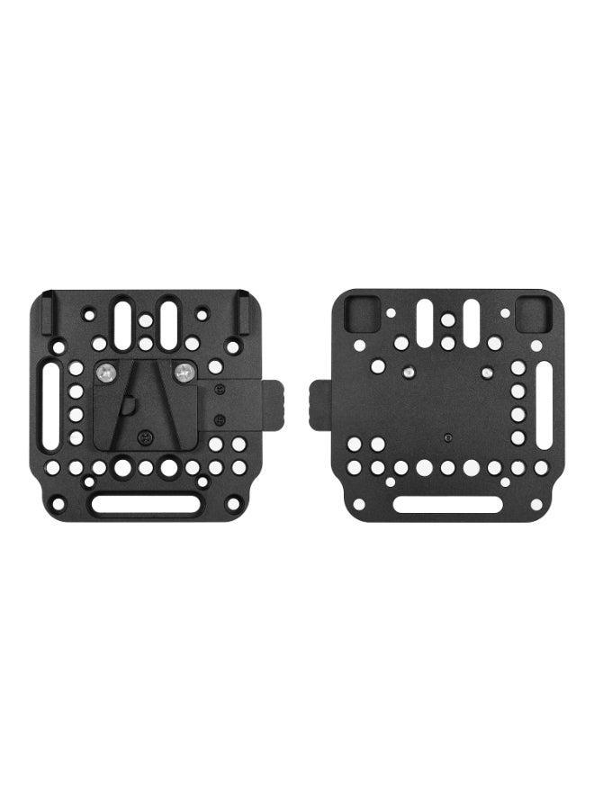 NIBEMINENT Aluminum Alloy V-Lock Quick Release Plate Black  - Image 2