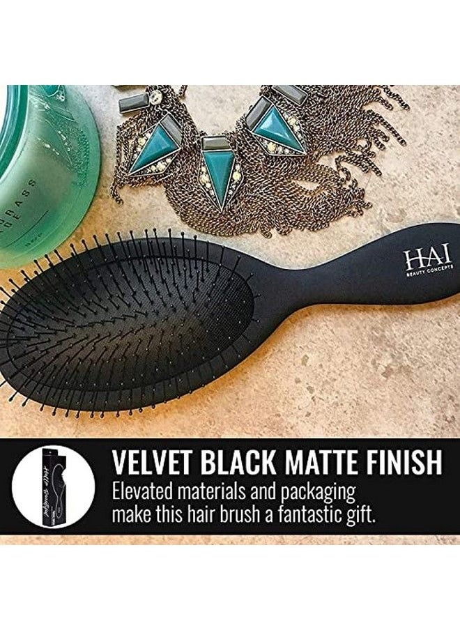 HAI Beauty Concepts - Hai Detangler Premium Smoothing Paddle Brush For Wet Or Dry Hair Midnight Black - Image 1