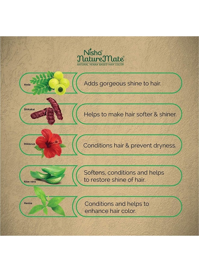 Nisha Nature Mate Henna Based Hair Colour For Women Men, No Ammonia 100% Herbal Protection, Original Black Hair Colour 60G (Pack Of2) - Image 3
