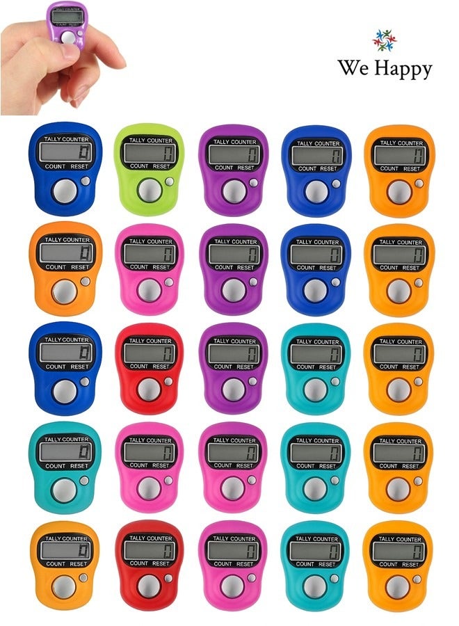 We Happy 25 Pieces Digital Tasbih Tally Counter, Prayer Counting Tool for Ramadan, Comes in Assorted Colors