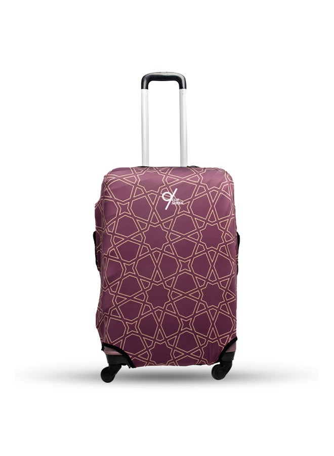THE NINES LUGGAGE COVER "ISLAMIC PATTERN- BURGUNDY" -XL (29-32 inch) - Image 1
