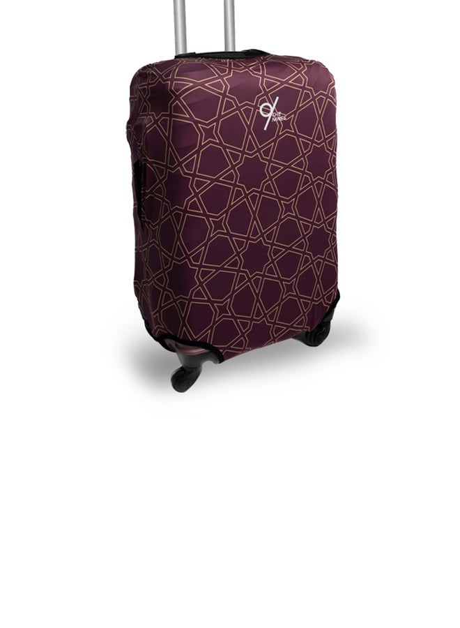 THE NINES LUGGAGE COVER "ISLAMIC PATTERN- BURGUNDY" -XL (29-32 inch) - Image 2