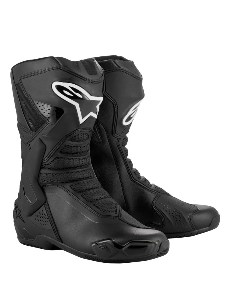 Alpinestars SMX-6 V3 Motorcycle Boots, High-Speed Protection & Comfort - CE Certified, Replaceable Toe Sliders, Enhanced Ankle Protection, Breathable & Lightweight Design - 43, Black - Image 2
