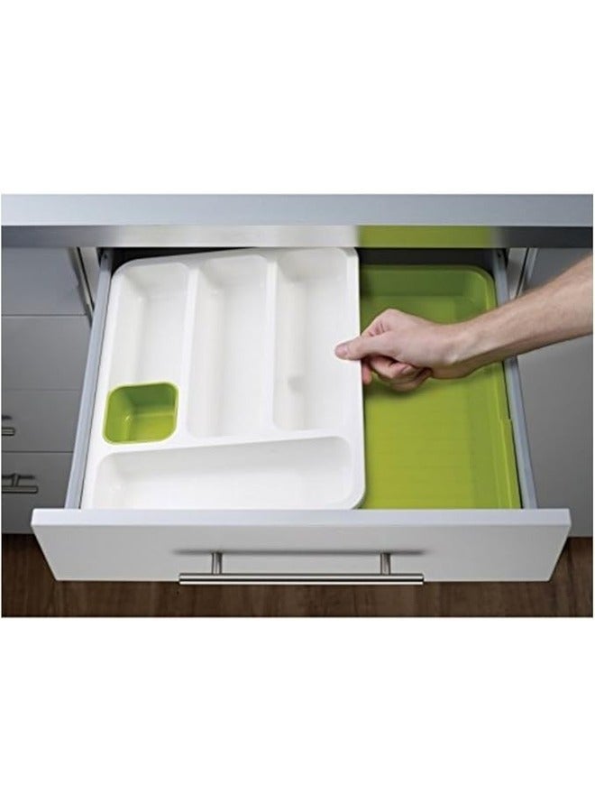 Drawer Store With Cutlery Tray White/Green  - Image 5
