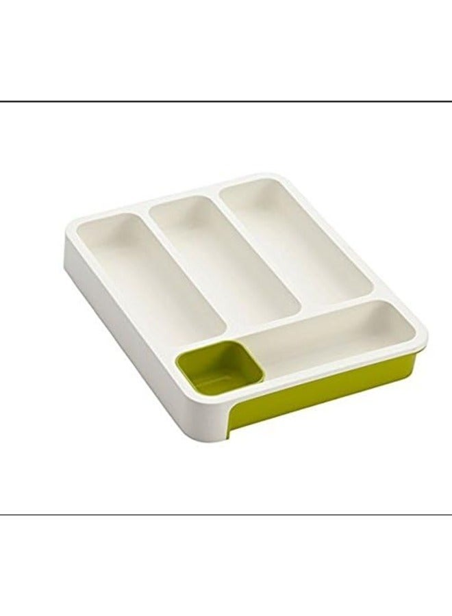 Drawer Store With Cutlery Tray White/Green  - Image 3