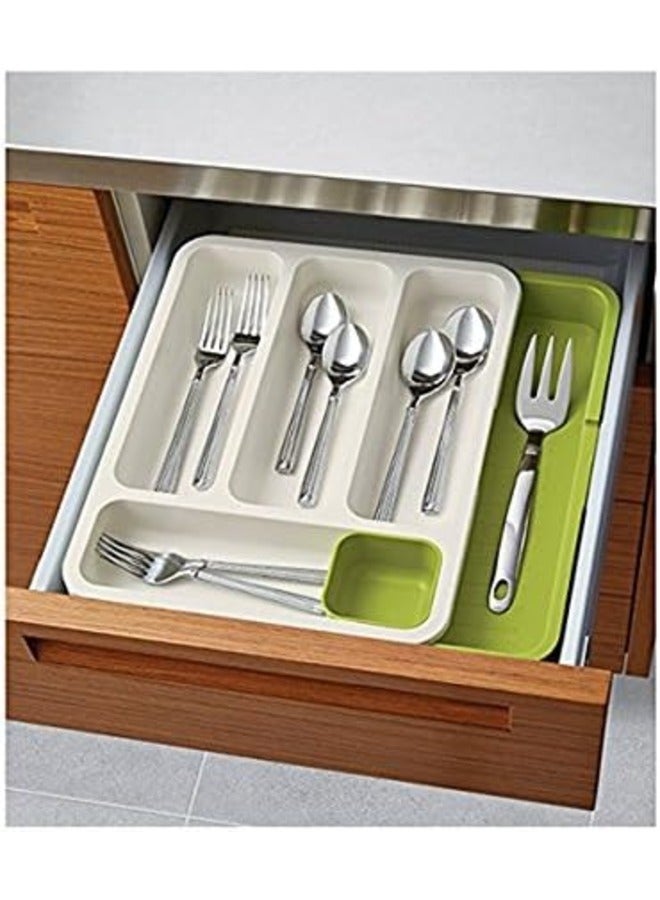 Drawer Store With Cutlery Tray White/Green  - Image 4