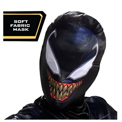 Jazwares VENOM Marvel Spider-Man Boys Halloween Cosplay Costume, Size JUNIOR/TEEN with Padded Jumpsuit and Fabric Mask - Image 3