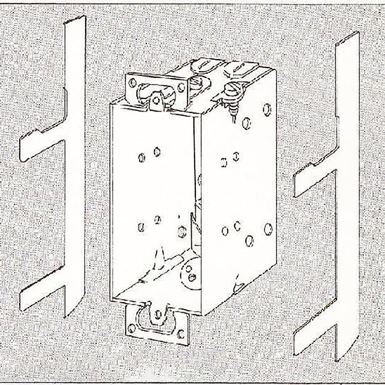 JEONZ 4Pcs Switch Box Support, Electrical Box Mounting Straps, Accessories for Use with Boxes with Plaster Ears - Image 3