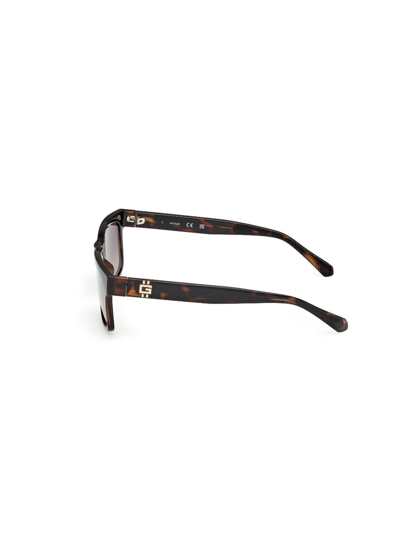 GUESS FULL RIM MALE RECTANGULAR BROWN INJECTED SUNGLASSES - Image 2