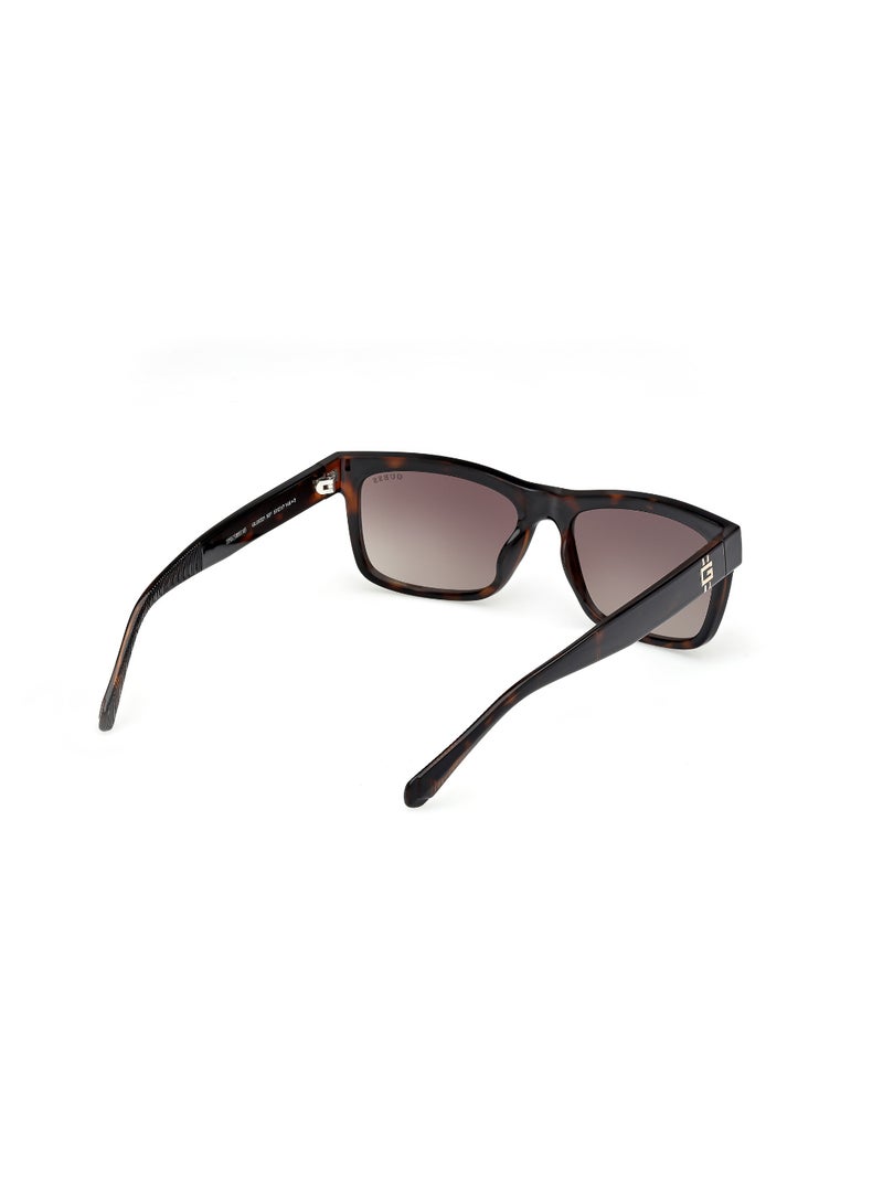 GUESS FULL RIM MALE RECTANGULAR BROWN INJECTED SUNGLASSES - Image 5