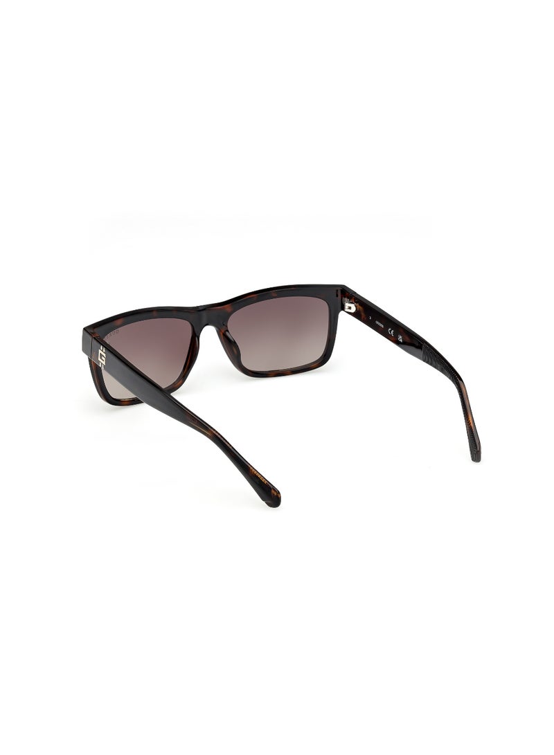 GUESS FULL RIM MALE RECTANGULAR BROWN INJECTED SUNGLASSES - Image 3