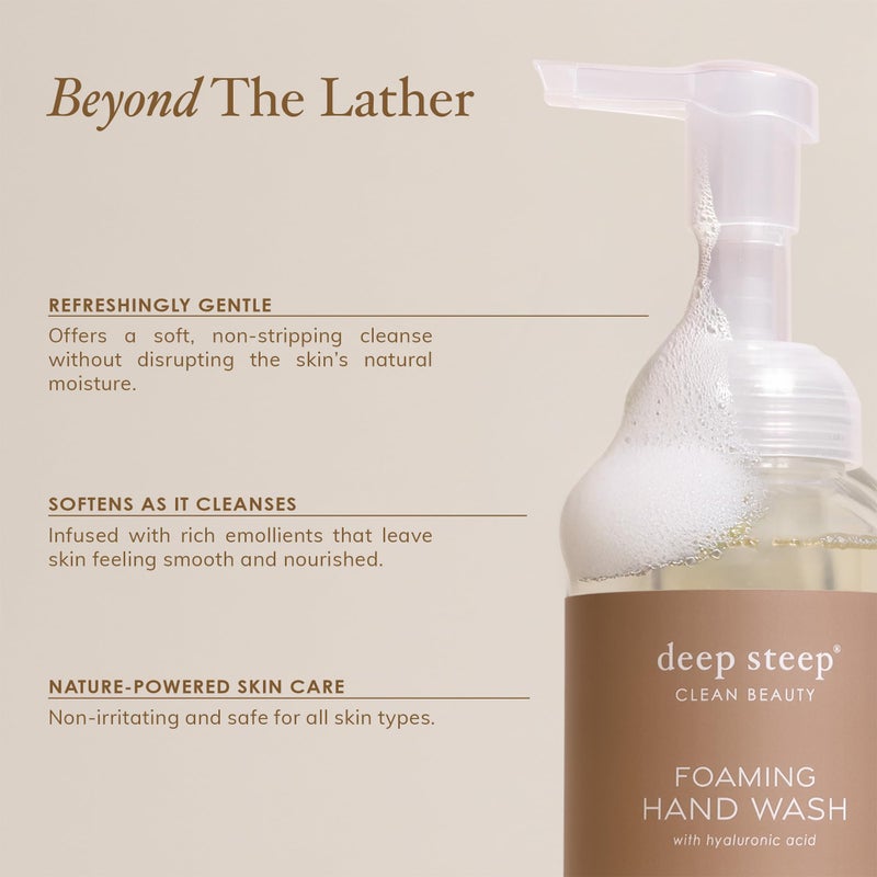 Deep Steep Foaming Hand Wash, Passion Fruit Guava, 8 oz â€“ Gentle Cleanser with Aloe, Argan Oil, Shea Butter & Hyaluronic Acid â€“ Vegan, Clean Beauty, Soft & Hydrated Hands - Image 5