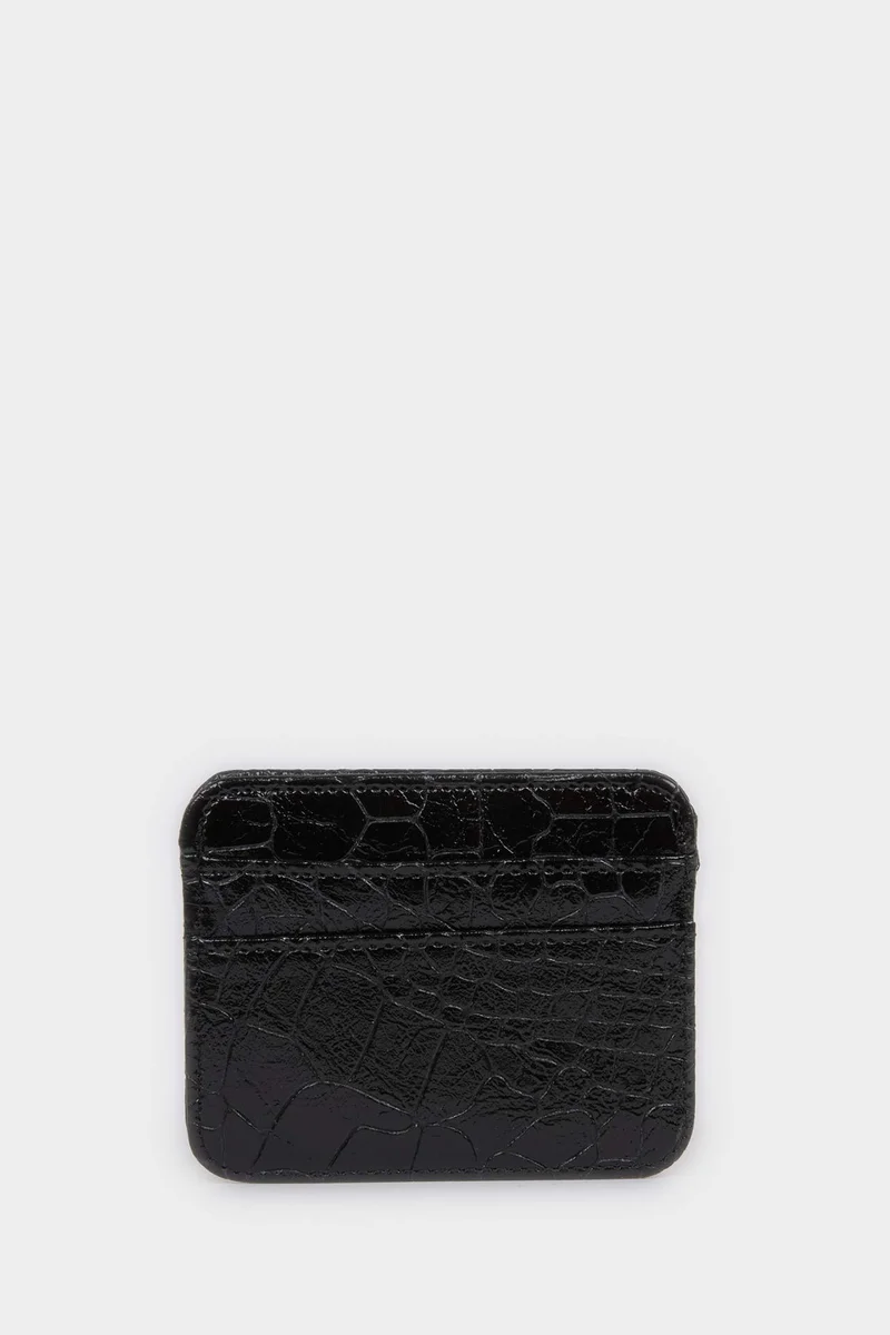 Woman Faux Leather Business Card Wallet