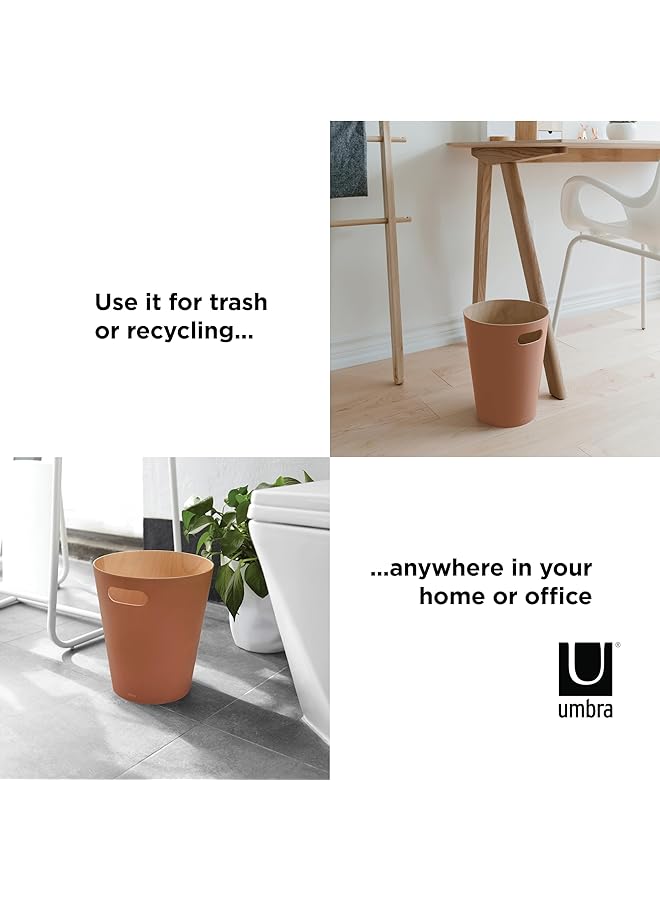 إيروريكس سلة المهملات الخشبية الحديثة من Woodrow بسعة 2 جالون أو سلة المهملات أو سلة إعادة التدوير للمنزل أو المكتب Sierra - Image 4