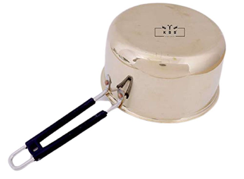 KBB Brass Platinum Sauce PANTea PAN Inner Kalai with Steel Handle with BACKLERET Pipe 1 NO - Image 3